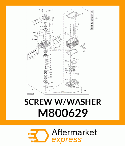 SCREW WITH WASHER, BOLT W/WASHER 8 M800629