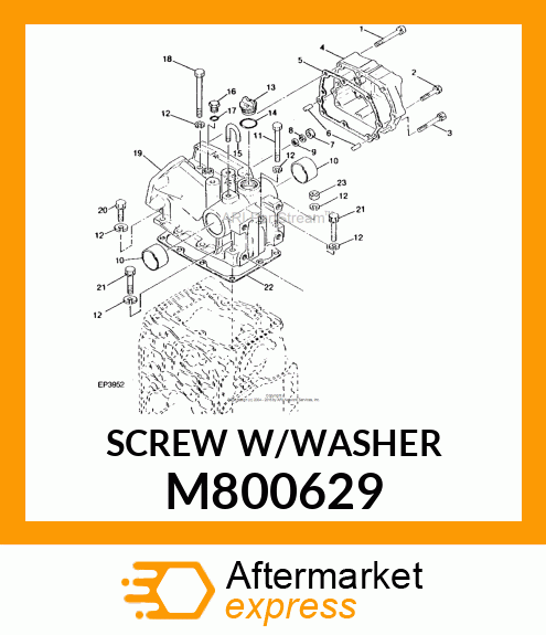 SCREW WITH WASHER, BOLT W/WASHER 8 M800629