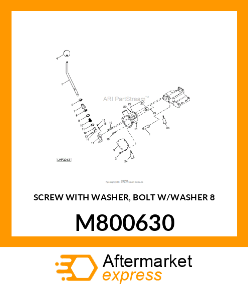 SCREW WITH WASHER, BOLT W/WASHER 8 M800630