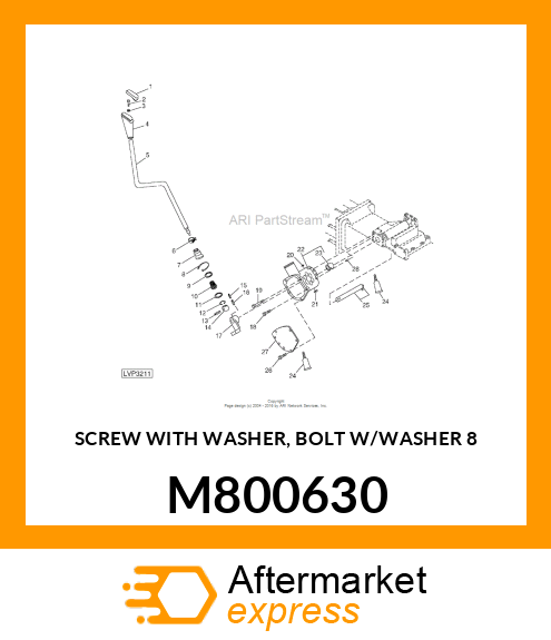 SCREW WITH WASHER, BOLT W/WASHER 8 M800630