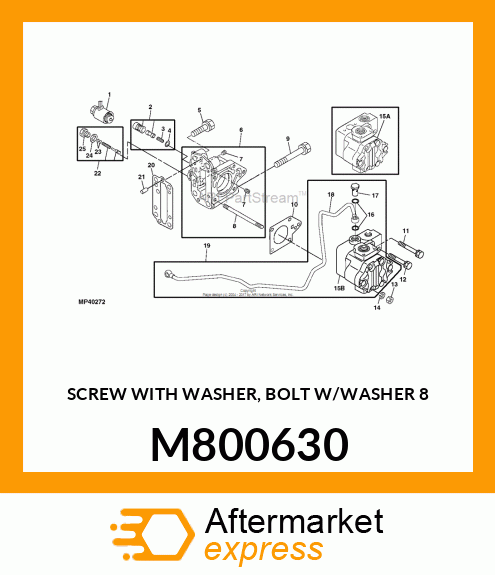 SCREW WITH WASHER, BOLT W/WASHER 8 M800630