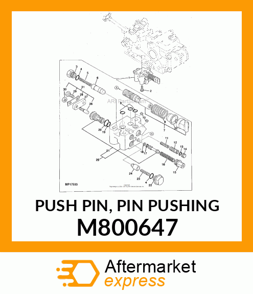 PUSH PIN, PIN PUSHING M800647