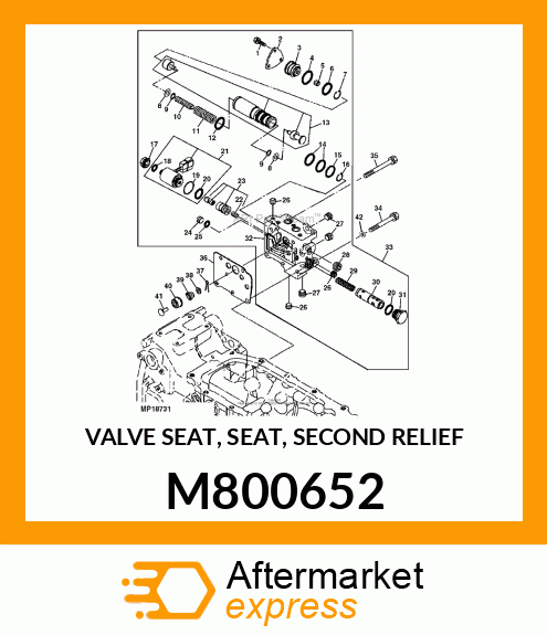 VALVE SEAT, SEAT, SECOND RELIEF M800652