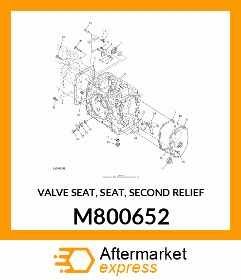 VALVE SEAT, SEAT, SECOND RELIEF M800652