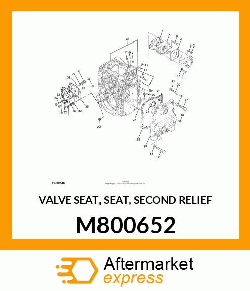 VALVE SEAT, SEAT, SECOND RELIEF M800652