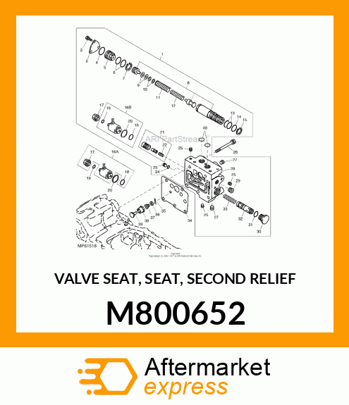 VALVE SEAT, SEAT, SECOND RELIEF M800652