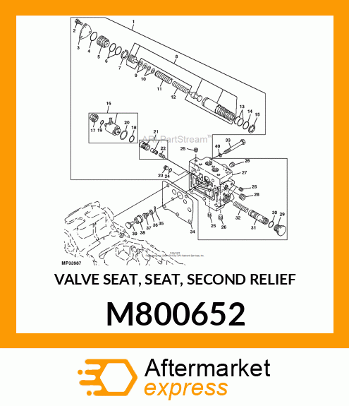 VALVE SEAT, SEAT, SECOND RELIEF M800652