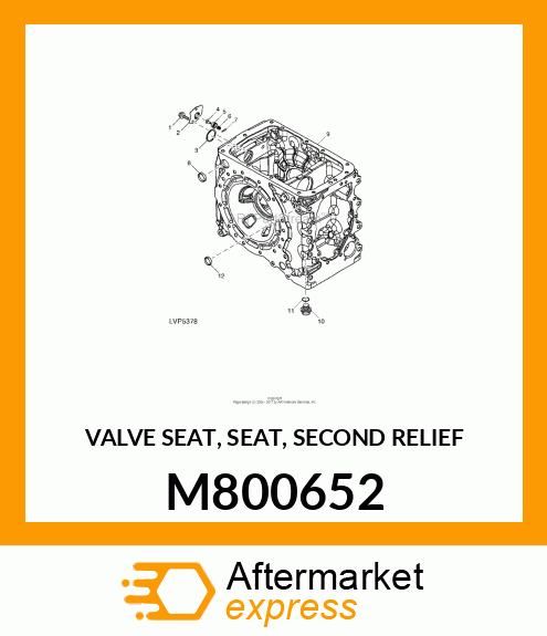 VALVE SEAT, SEAT, SECOND RELIEF M800652