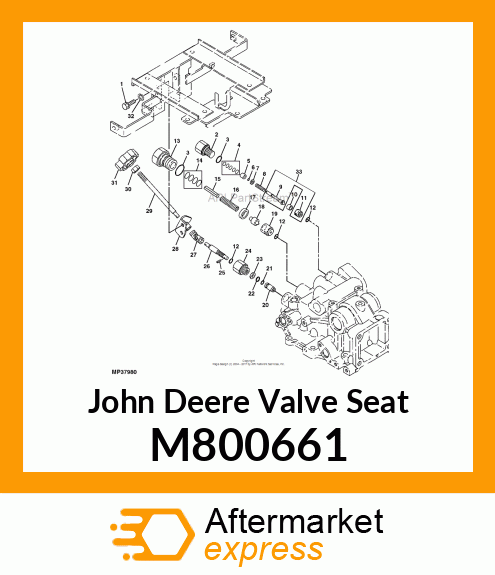 VALVE SEAT, SEAT, SAFETY VALVE M800661