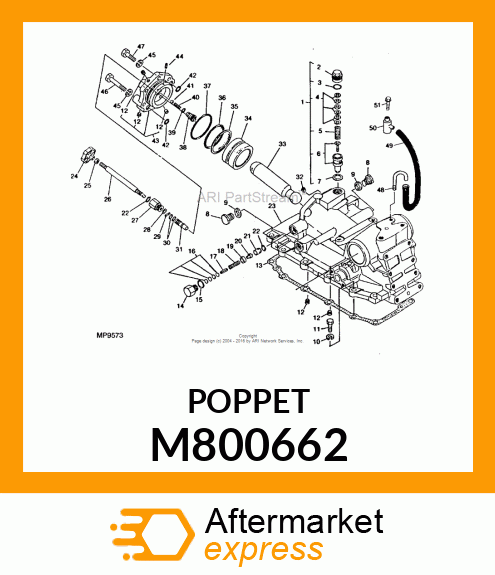 POPPET, POPPET, SAFETY VALVE M800662