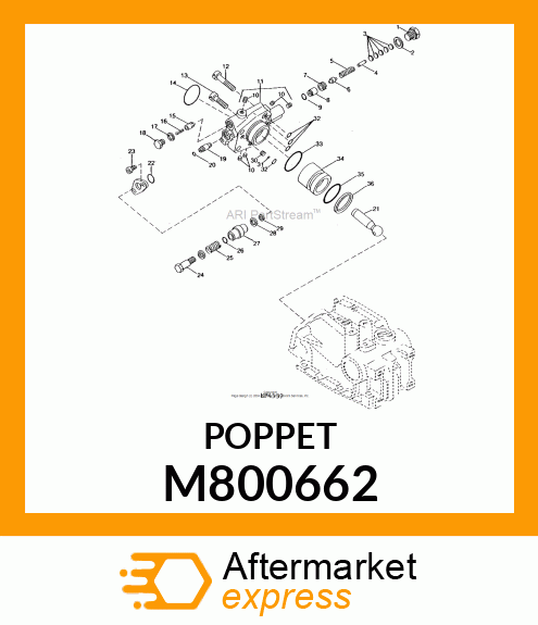 POPPET, POPPET, SAFETY VALVE M800662