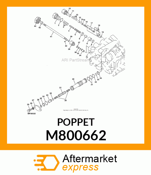 POPPET, POPPET, SAFETY VALVE M800662