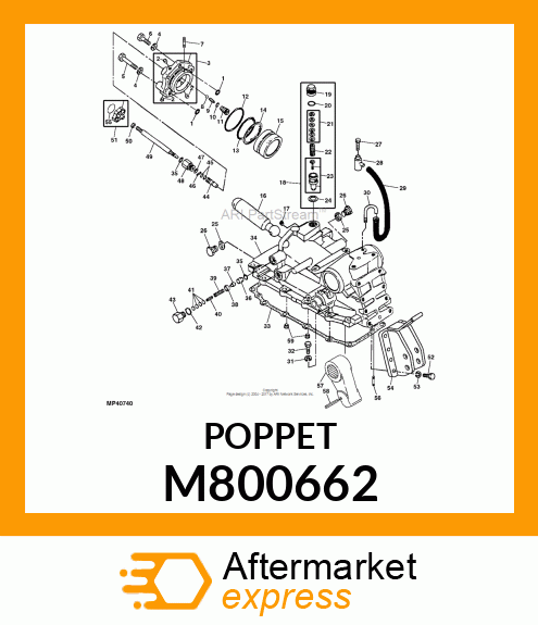 POPPET, POPPET, SAFETY VALVE M800662