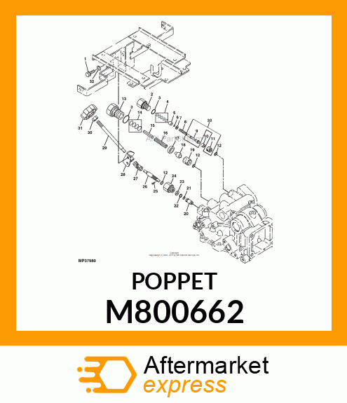 POPPET, POPPET, SAFETY VALVE M800662