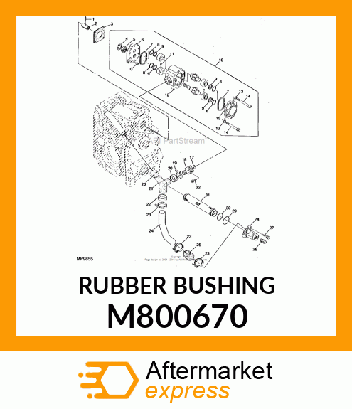 BUSHING, CONNECTOR, RUBBER M800670