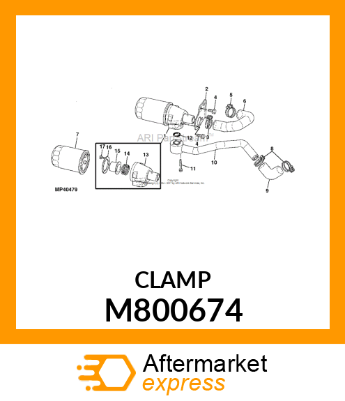 HOSE CLAMP, CLAMP, HOSE 48 M800674