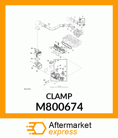 HOSE CLAMP, CLAMP, HOSE 48 M800674