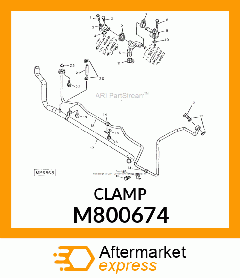 HOSE CLAMP, CLAMP, HOSE 48 M800674