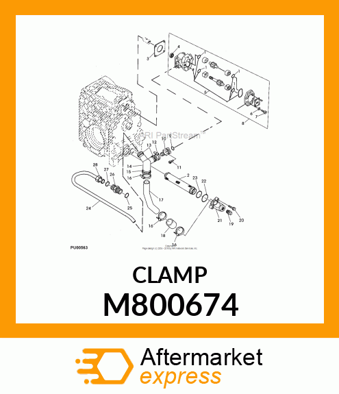 HOSE CLAMP, CLAMP, HOSE 48 M800674