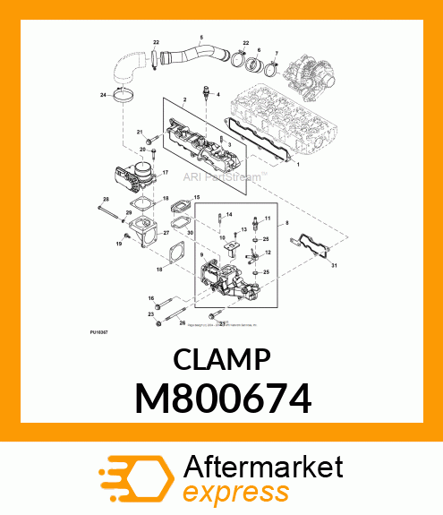 HOSE CLAMP, CLAMP, HOSE 48 M800674