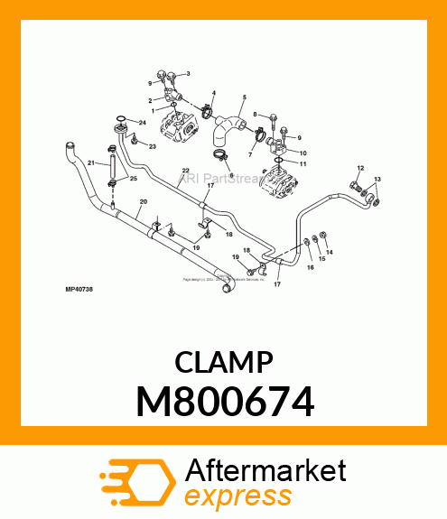 HOSE CLAMP, CLAMP, HOSE 48 M800674