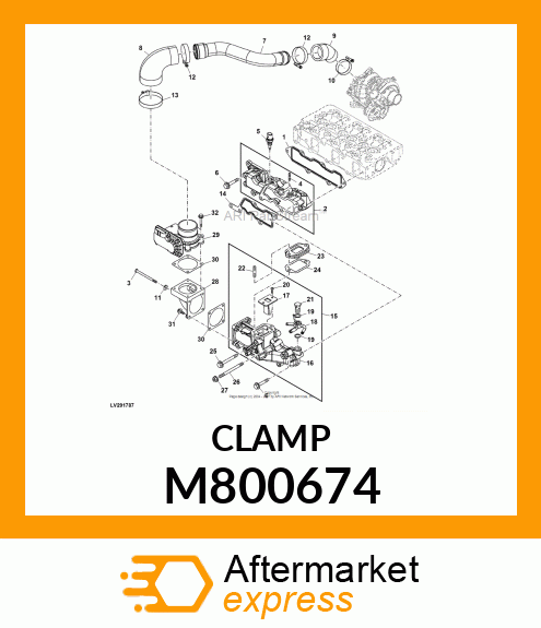 HOSE CLAMP, CLAMP, HOSE 48 M800674