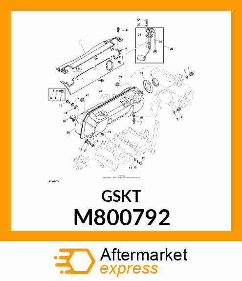 GASKET, GASKET, SENDER M800792