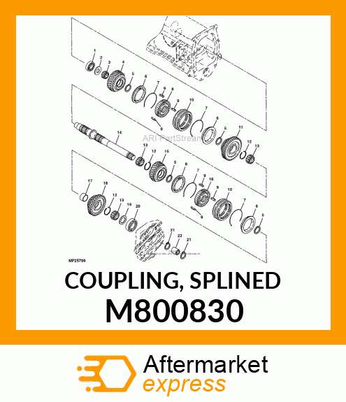 COUPLING, SPLINED M800830