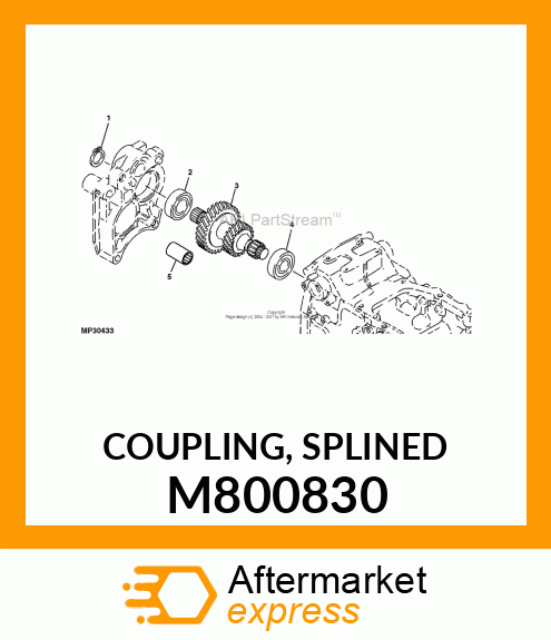 COUPLING, SPLINED M800830