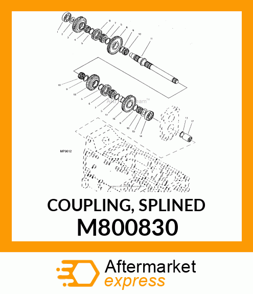 COUPLING, SPLINED M800830