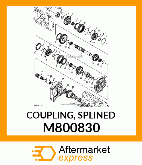 COUPLING, SPLINED M800830