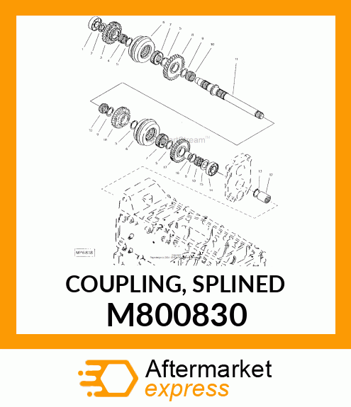 COUPLING, SPLINED M800830