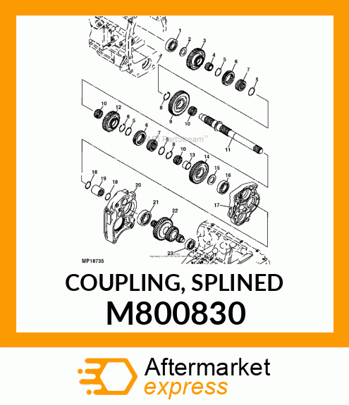 COUPLING, SPLINED M800830