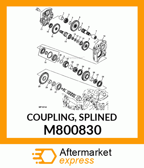 COUPLING, SPLINED M800830