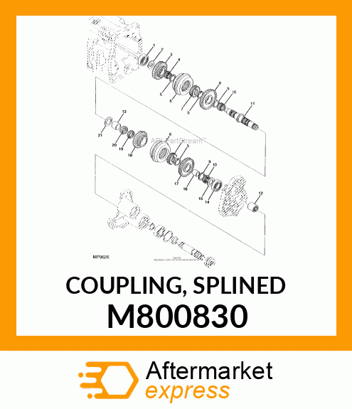 COUPLING, SPLINED M800830