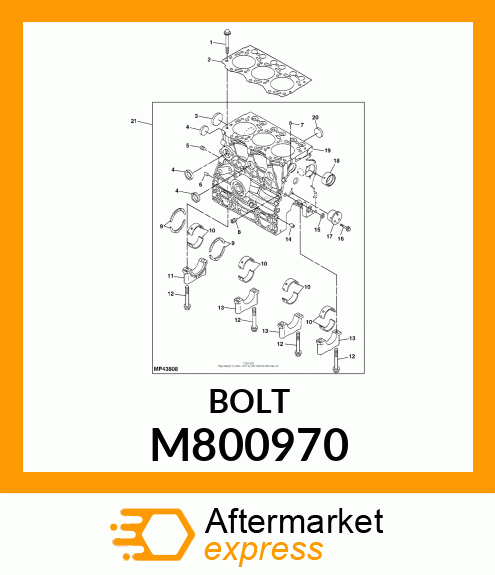 BOLT, CYLINDER HEAD M800970