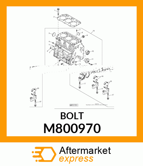 BOLT, CYLINDER HEAD M800970