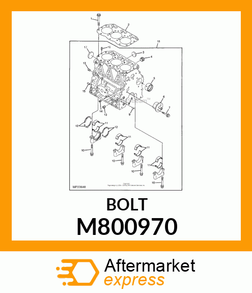 BOLT, CYLINDER HEAD M800970