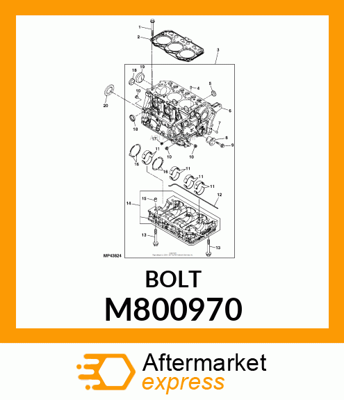 BOLT, CYLINDER HEAD M800970