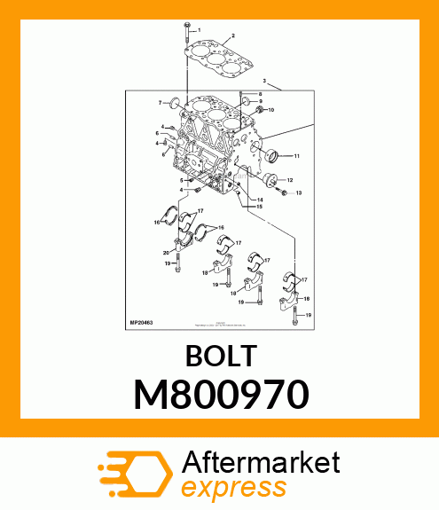 BOLT, CYLINDER HEAD M800970