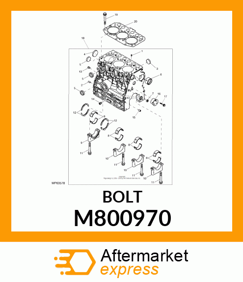 BOLT, CYLINDER HEAD M800970