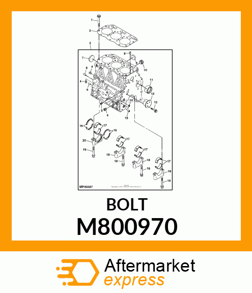 BOLT, CYLINDER HEAD M800970