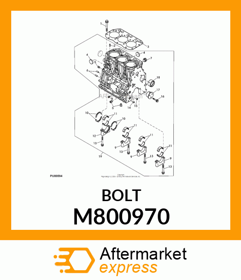 BOLT, CYLINDER HEAD M800970