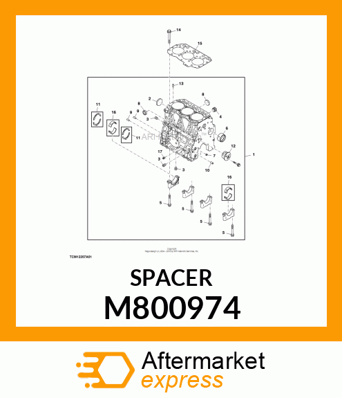 PIPE KNOCK, L=18 FOR GEARCASE M800974