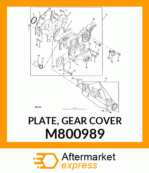 PLATE, GEAR COVER M800989