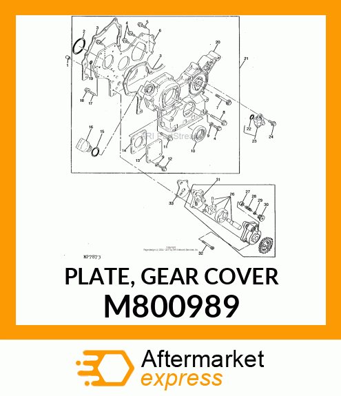 PLATE, GEAR COVER M800989