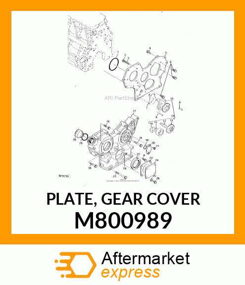 PLATE, GEAR COVER M800989