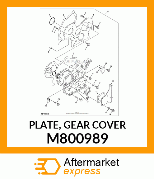 PLATE, GEAR COVER M800989