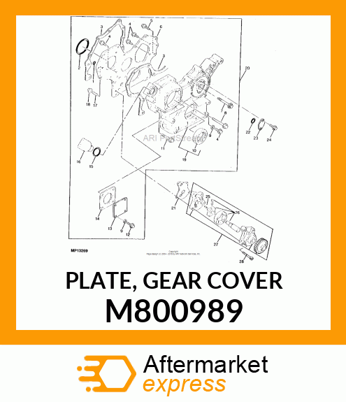 PLATE, GEAR COVER M800989