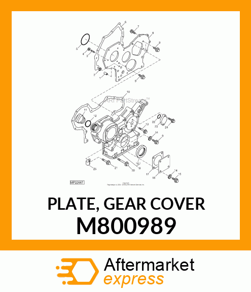 PLATE, GEAR COVER M800989